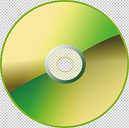 绿色渐变光盘免抠png透明图层素材