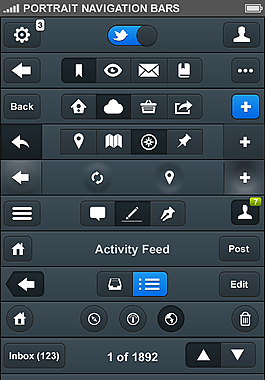 网页ui手机状态栏素材设计