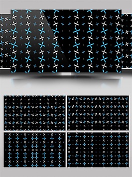 十字形雪花下落(带音效)视频素材