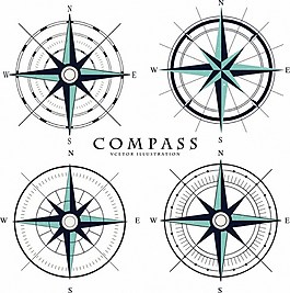 方向指南針矢量素材
