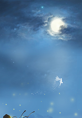 星空蓝色仲夏夜之梦背景素材