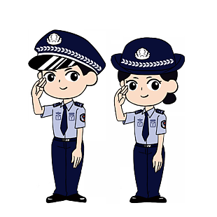 卡通警察装饰图案元素